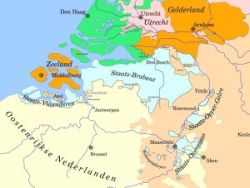 Bron: Wikimedia, Generaliteitslanden in het zuidoosten